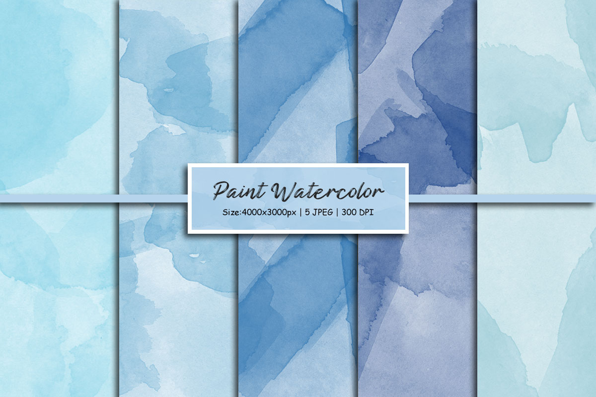 Blue watercolor ink Background, splash digital paper, colorful paint splatter texture background