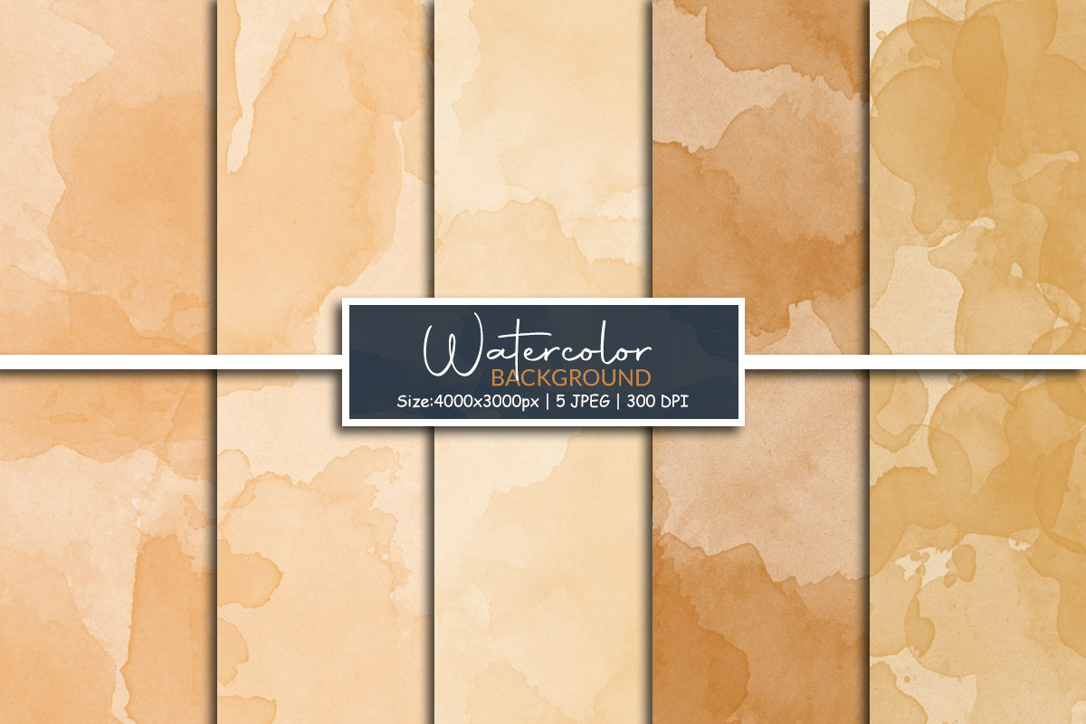 Brown splashes watercolor textured background, Watercolor Digital Paper, Digital Scrapbook Paper