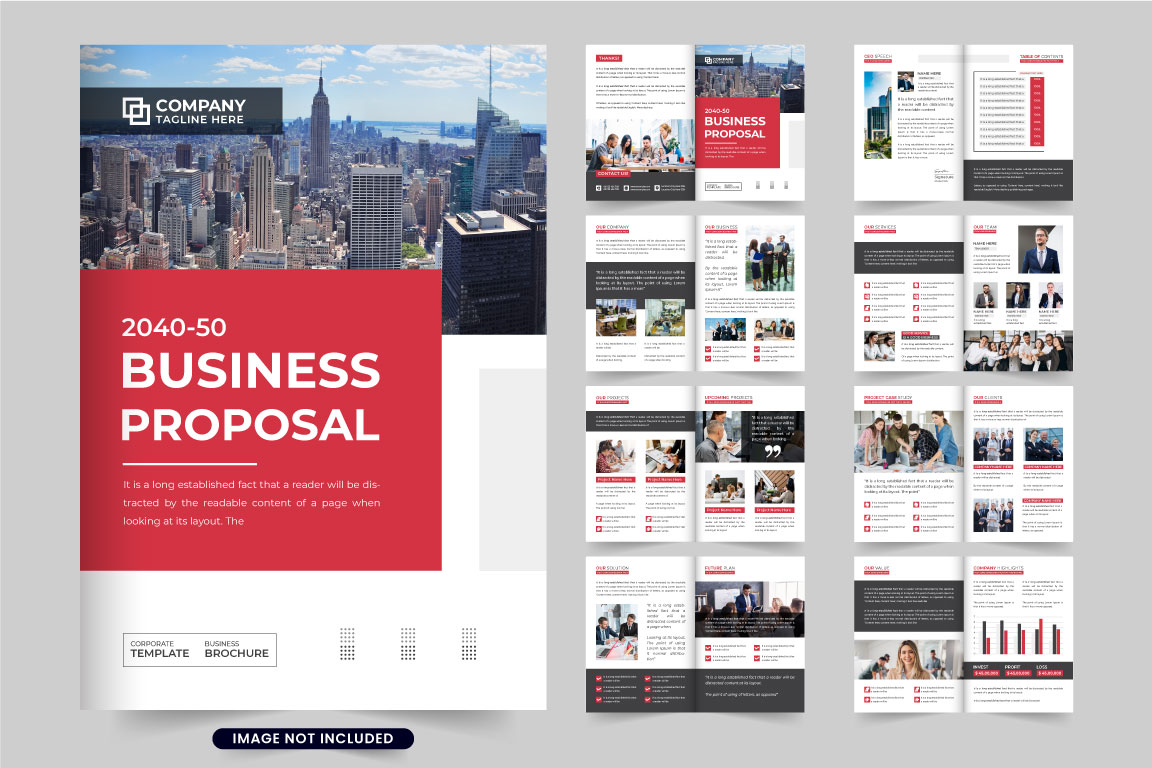 Business portfolio magazine template