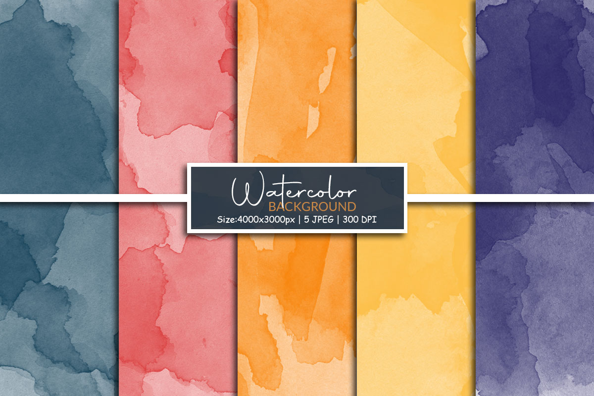 Watercolor digital paper and Colorful paint splatter texture background