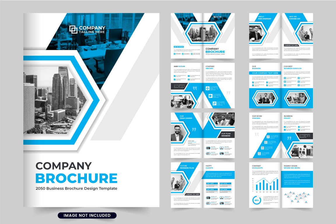 Minimal company portfolio magazine