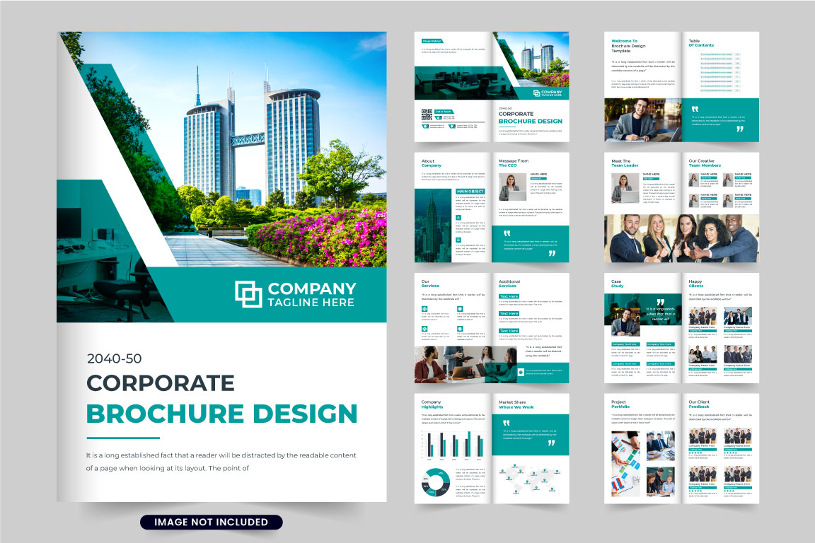 Modern business portfolio layout vector