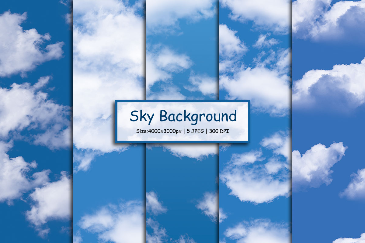 Blue sky and white cloud texture background