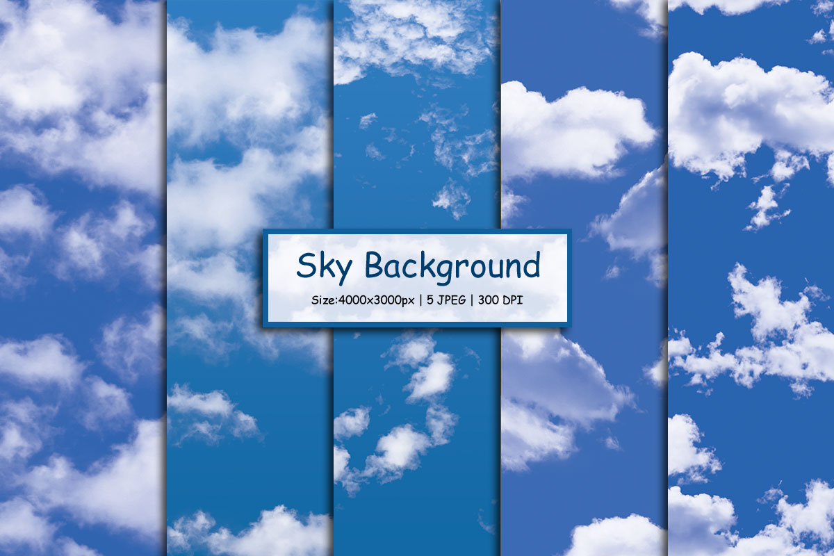 Blue sky background texture with white clouds