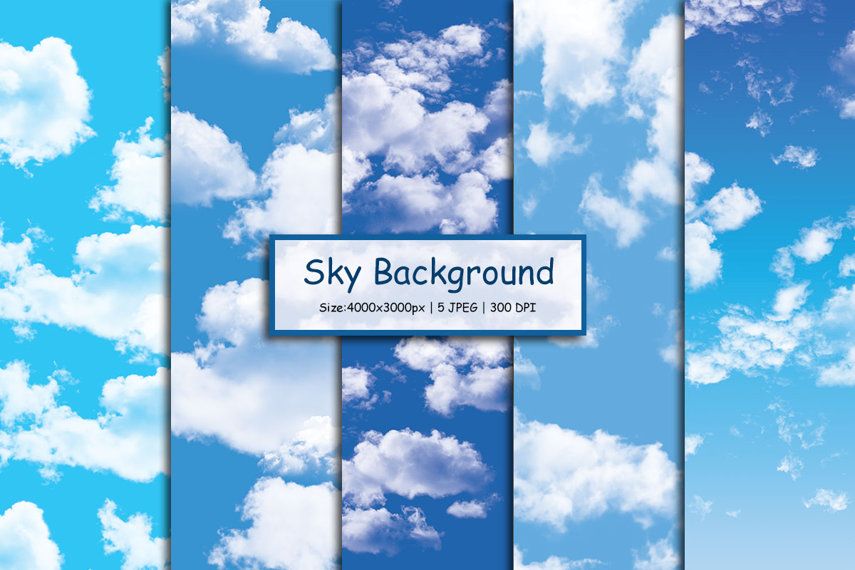 Realistic blue sky and white cloud texture background