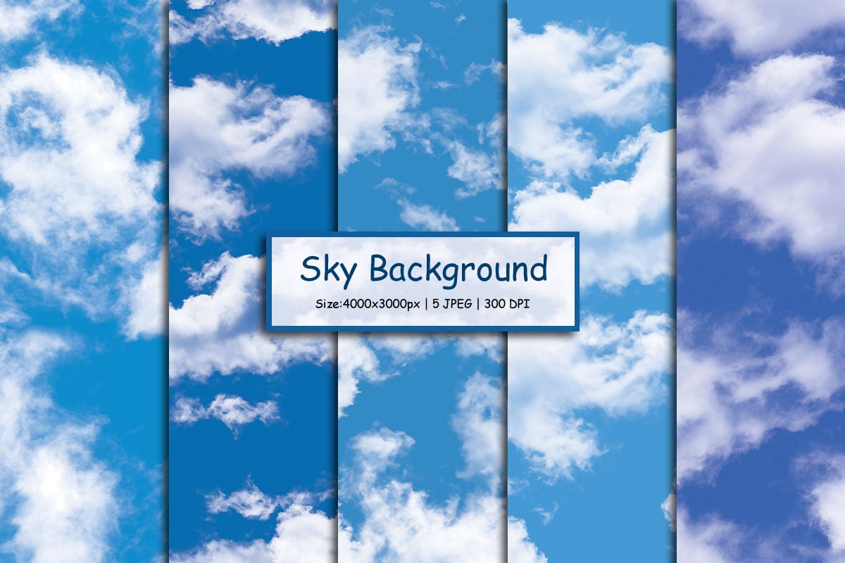 White clouds blue sky background with beautiful cloud and sunshine