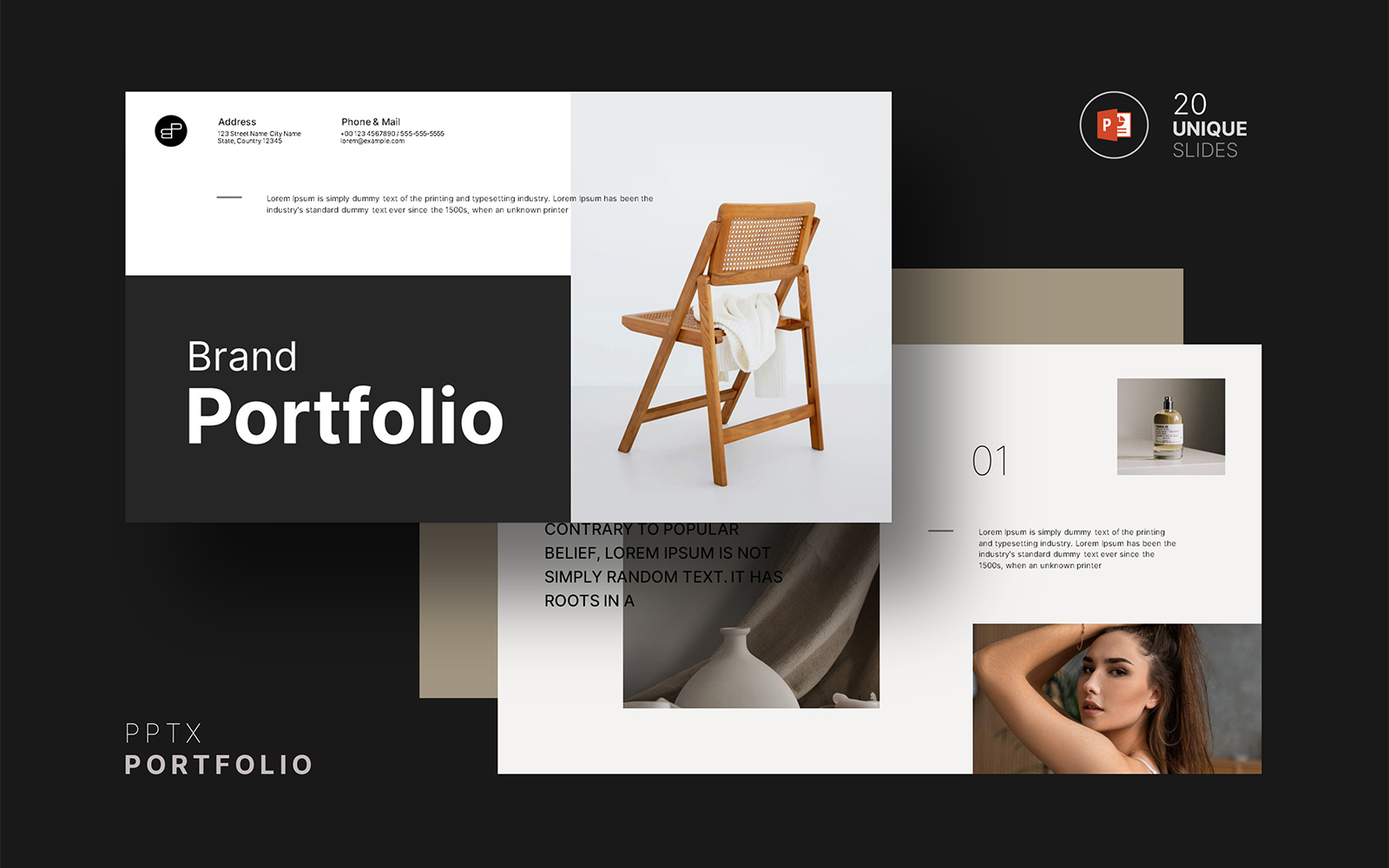 Clean Portfolio Presentation Template Layout