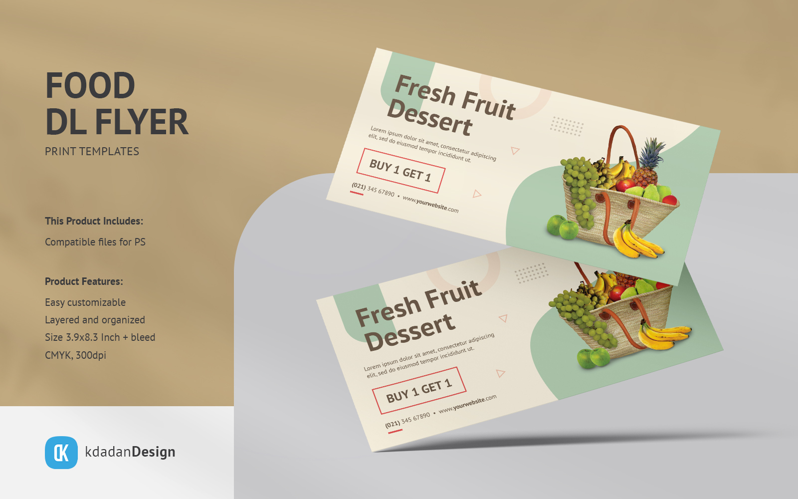 Food DL Flyer PSD Templates Vol 025