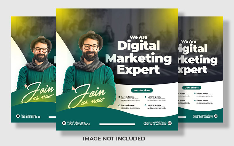 Digital Marketing Expert Social Media Post Editable Template