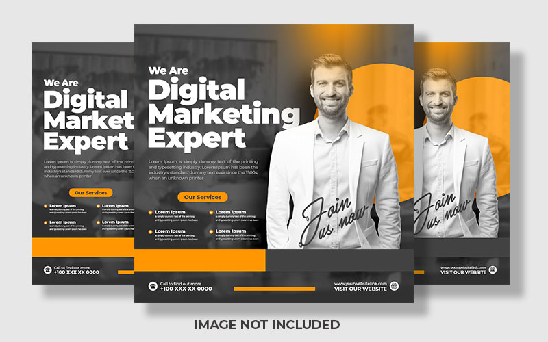 Digital Marketing Expert Trendy Social Media Post Template