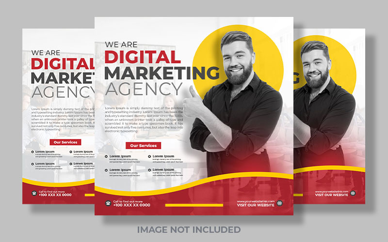 Digital Marketing Agency Red And White Trendy Social Media Post