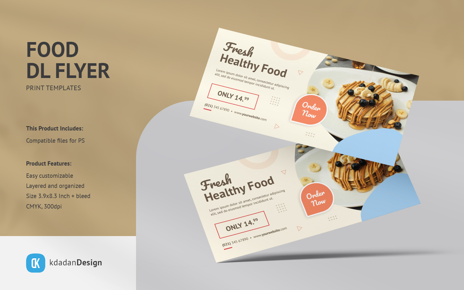 Food DL Flyer PSD Templates Vol 026