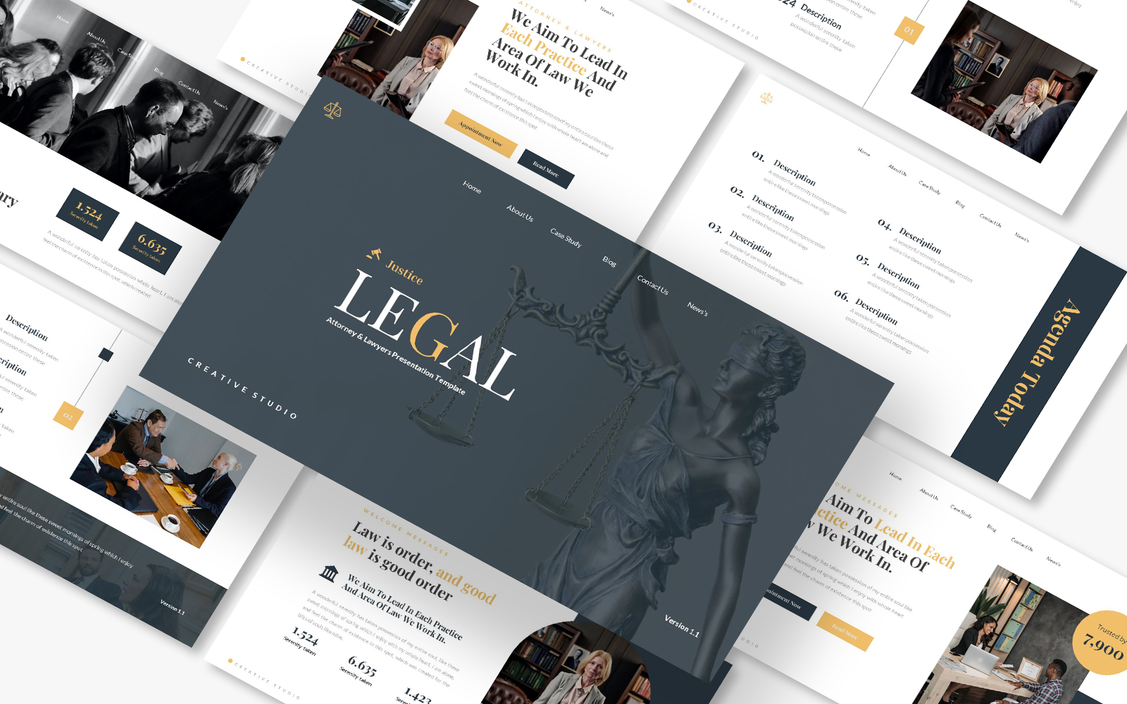 Attorney & Lawyers Google Slides Template