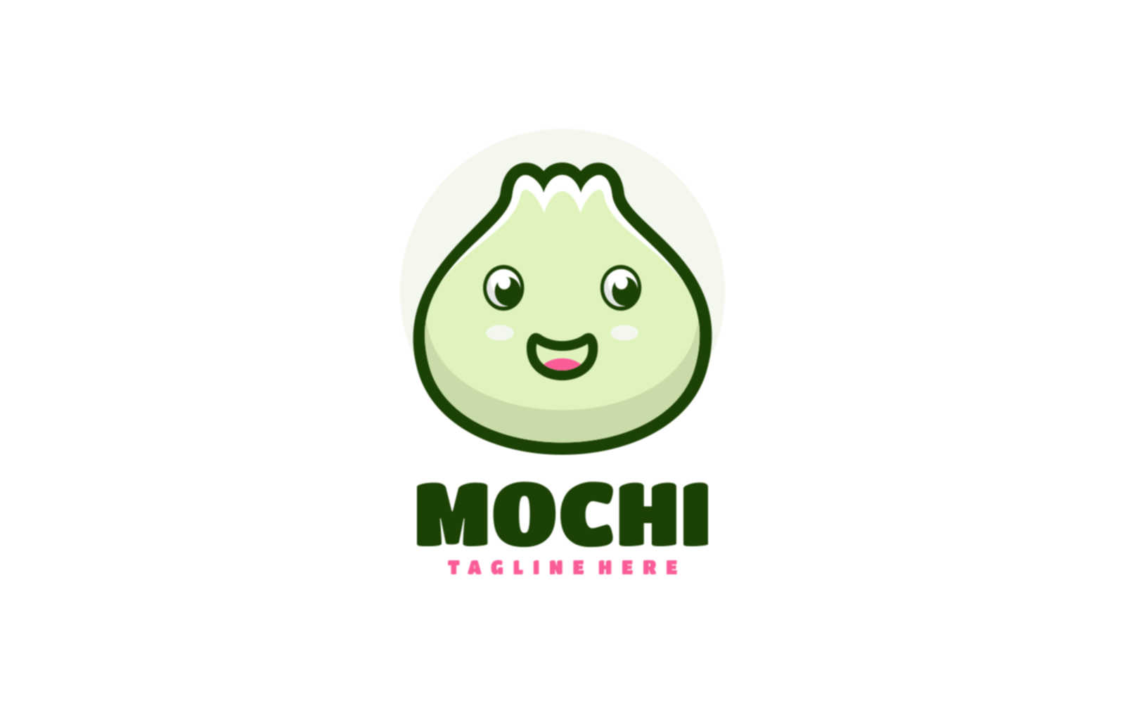 Mochi Mascot Cartoon Logo