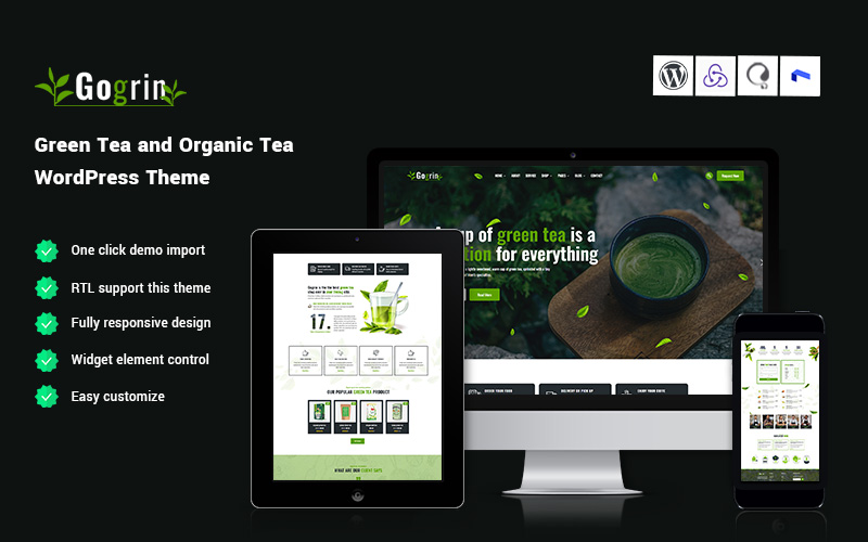 Gogrin - Green Tea and Organic Tea WordPress Theme