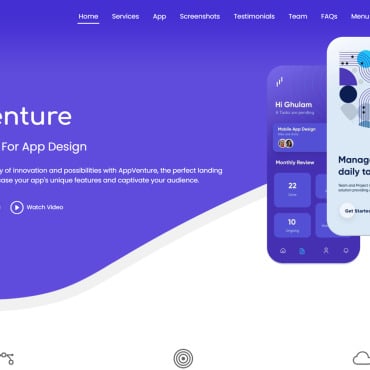 Android App Landing Page Templates 325827
