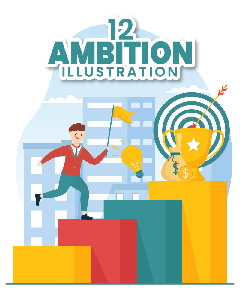 12 Ambition to Success Illustration