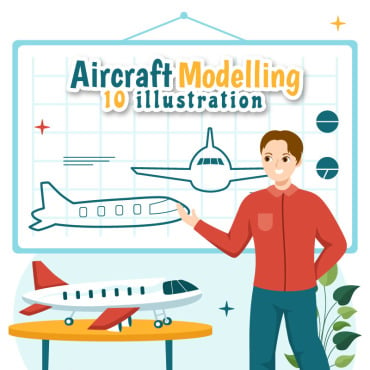 Model Aircraft Illustrations Templates 325890