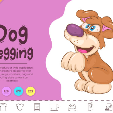 Dog Begging Vectors Templates 325896