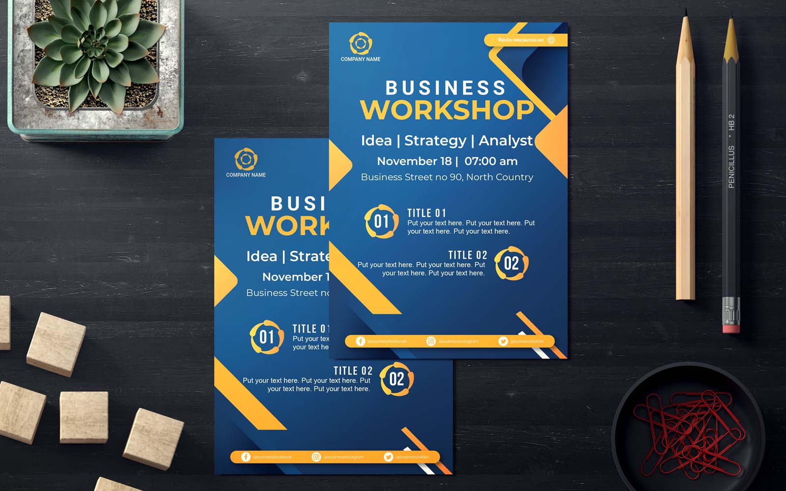 Professional and Modern Business  Workshop Flyer Design - Corporate Identity