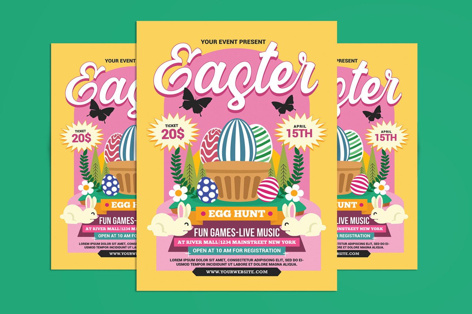 Easter Egg Hunt Flyer Template 4