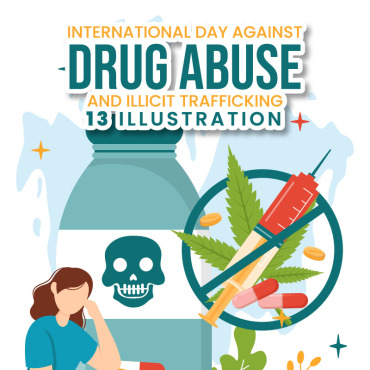Drug Abuse Illustrations Templates 326026