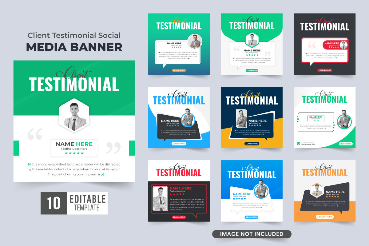Website testimonial template bundle