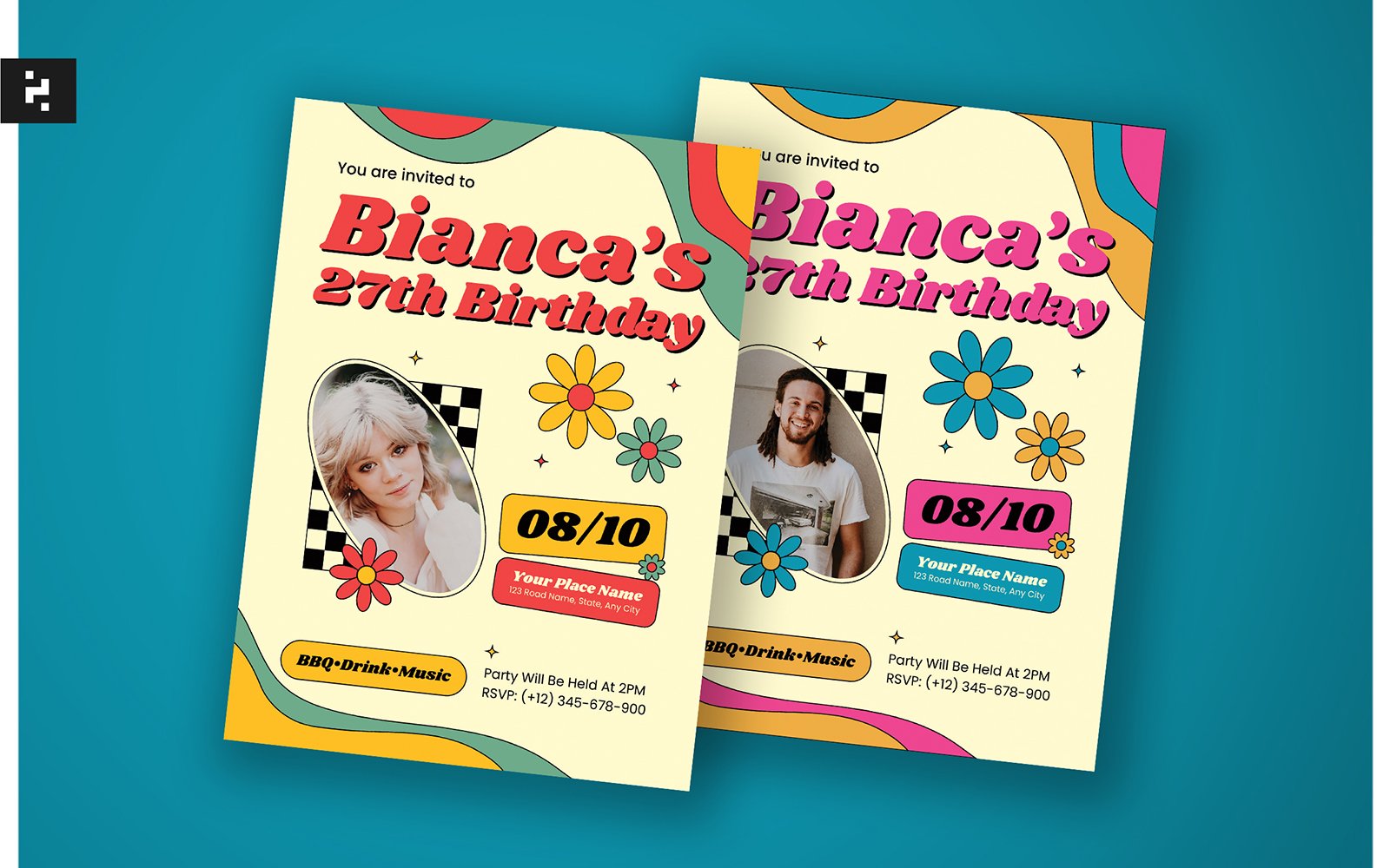 Retro Creative Birthday Invitation