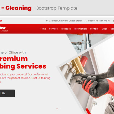 Company Plumber Landing Page Templates 326139