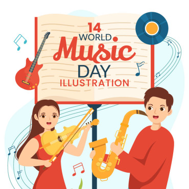 Music Day Illustrations Templates 326181