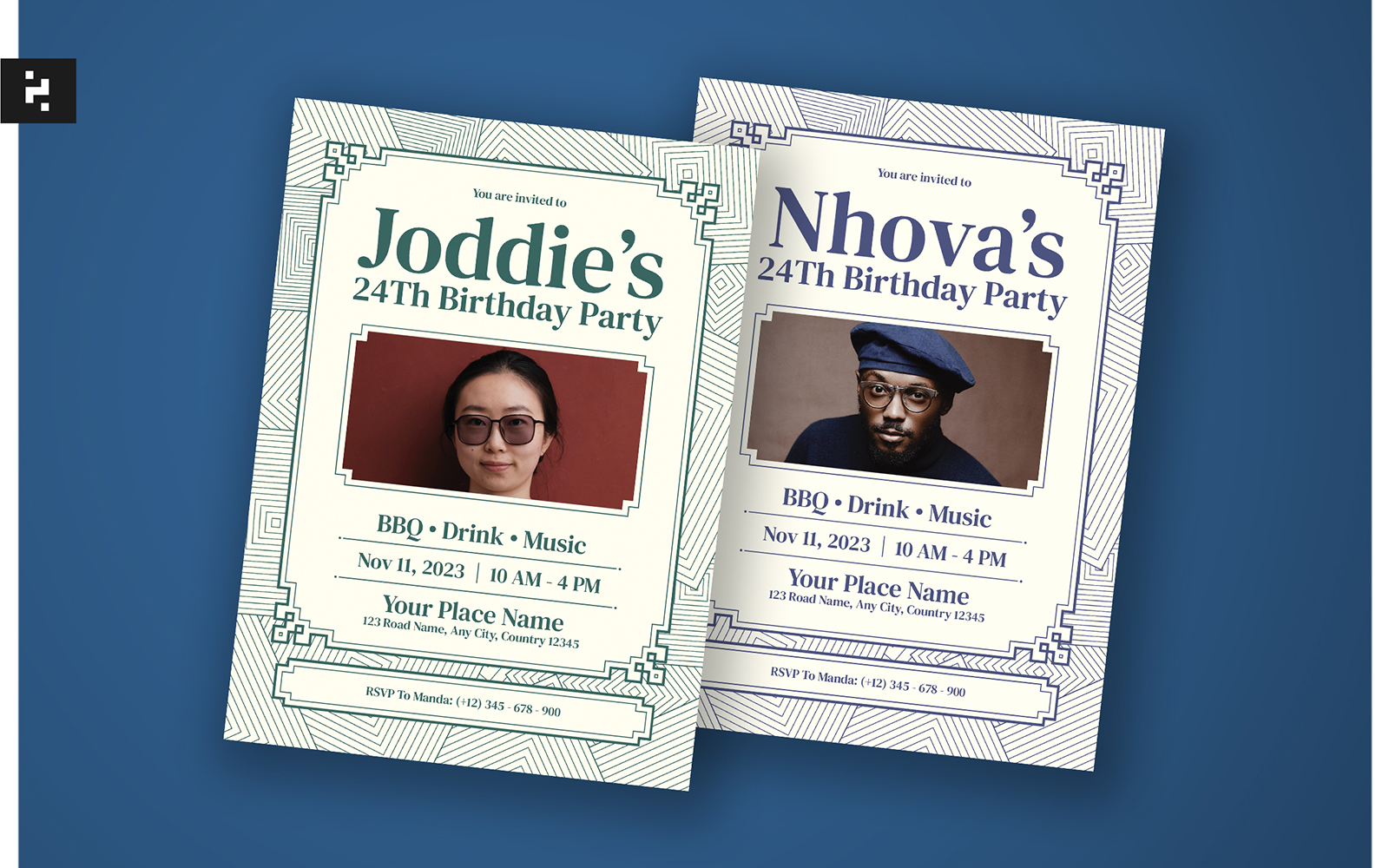 Classic Frame Birthday Invitation