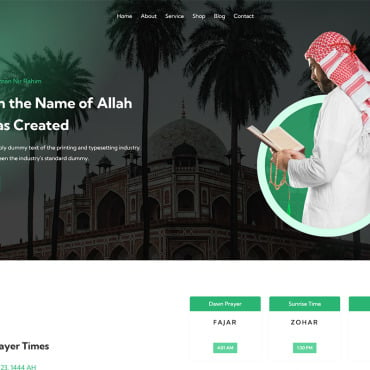 God Islam Responsive Website Templates 326203