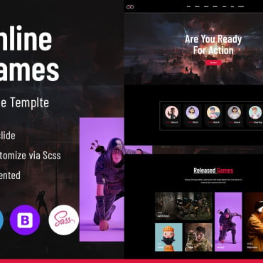 Games Online Landing Page Templates 326216