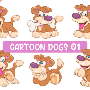 Cartoon Dogs Vectors Templates 326263