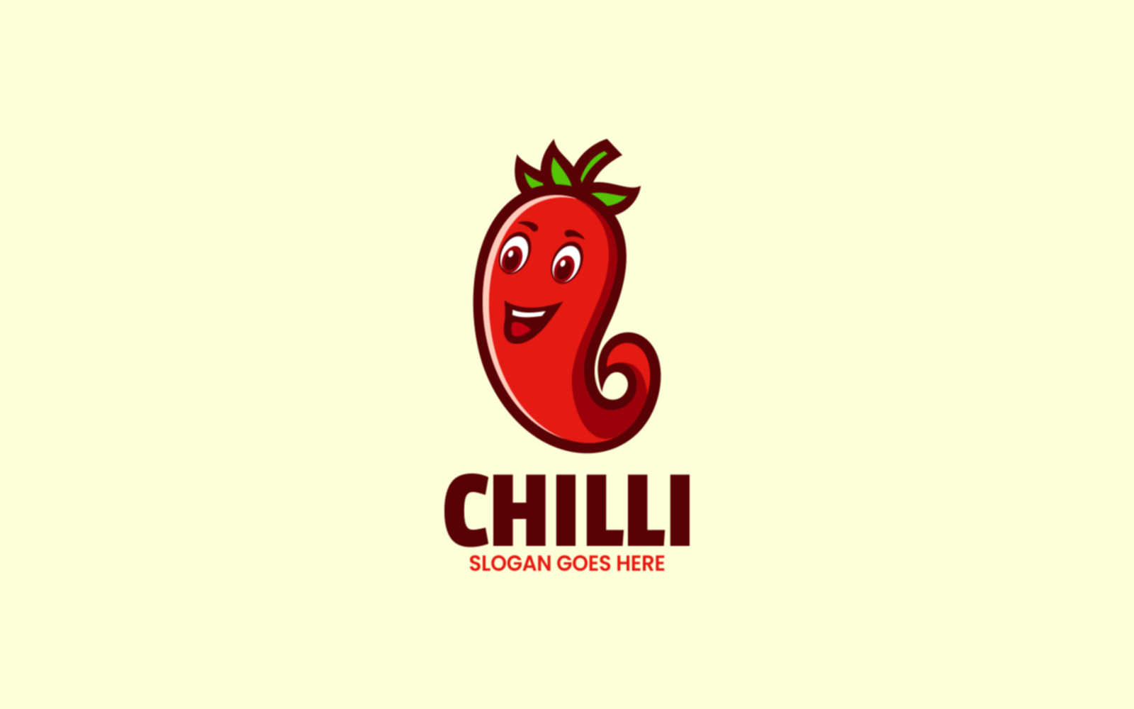 Chili Mascot Cartoon Logo