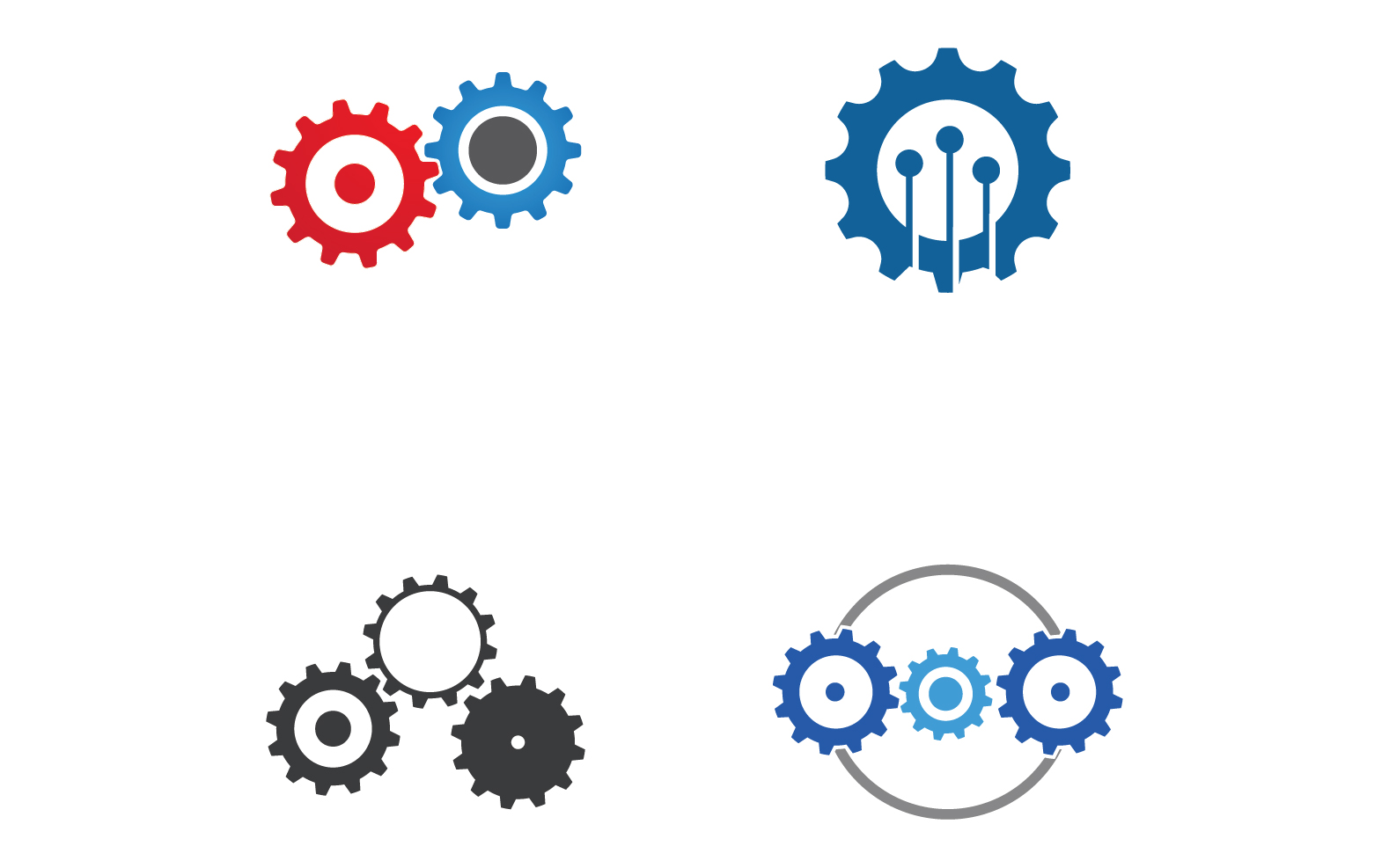Gear machine symbol logo design vector v15