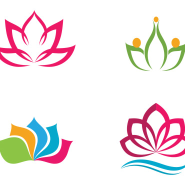 Yoga Lotus Logo Templates 326562