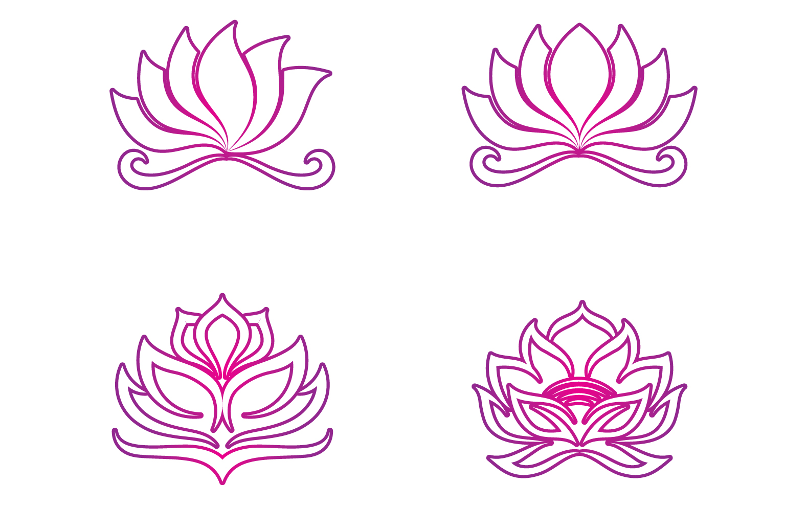 Flower lotus yoga symbol vector design company name v38