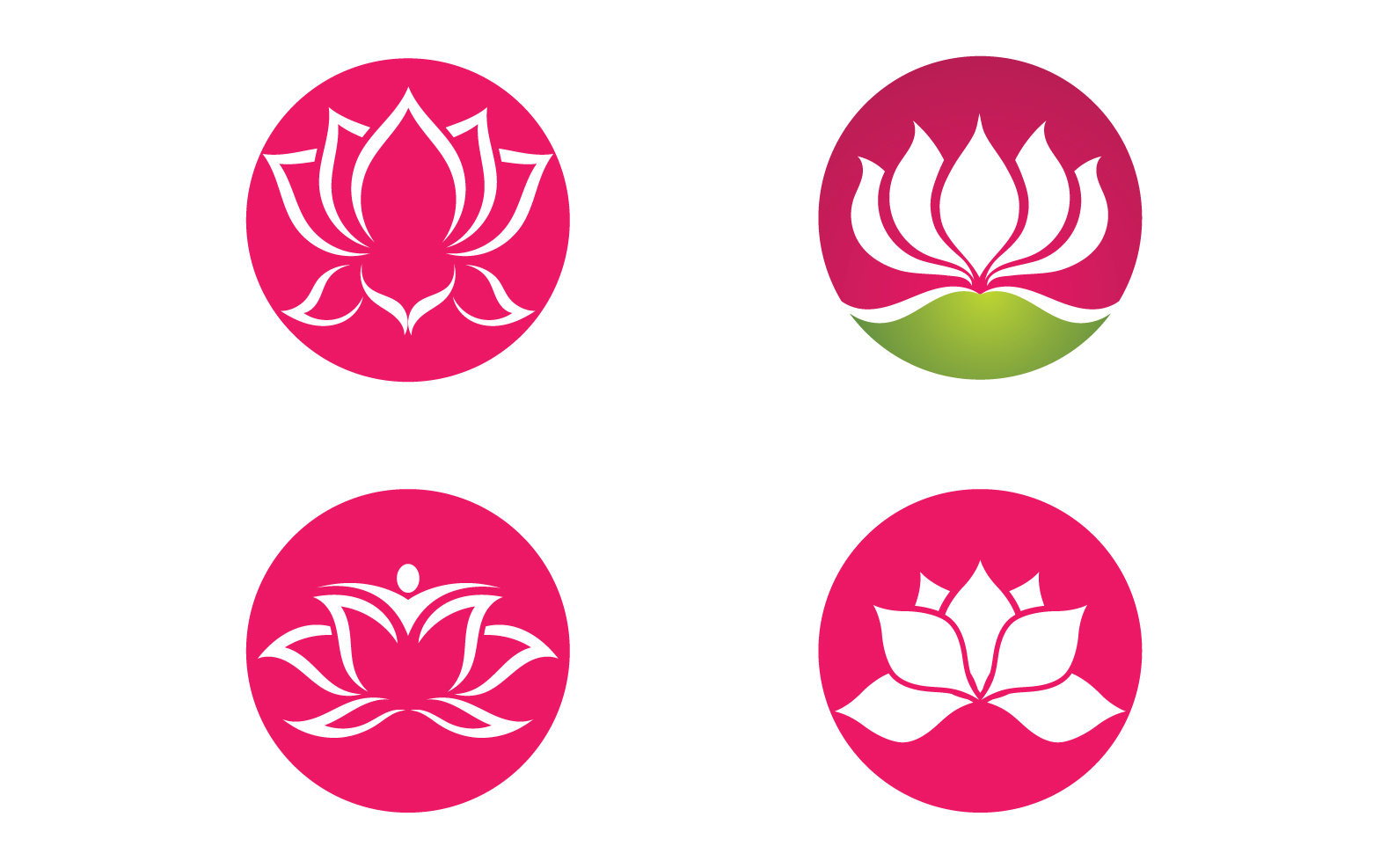Flower lotus yoga symbol vector design company name v41