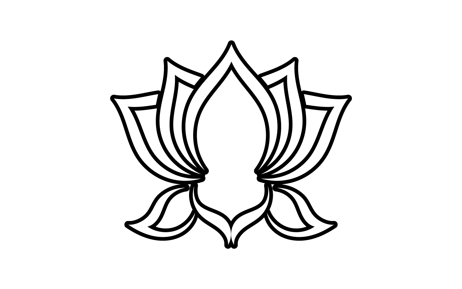Flower lotus yoga symbol vector design company name v49