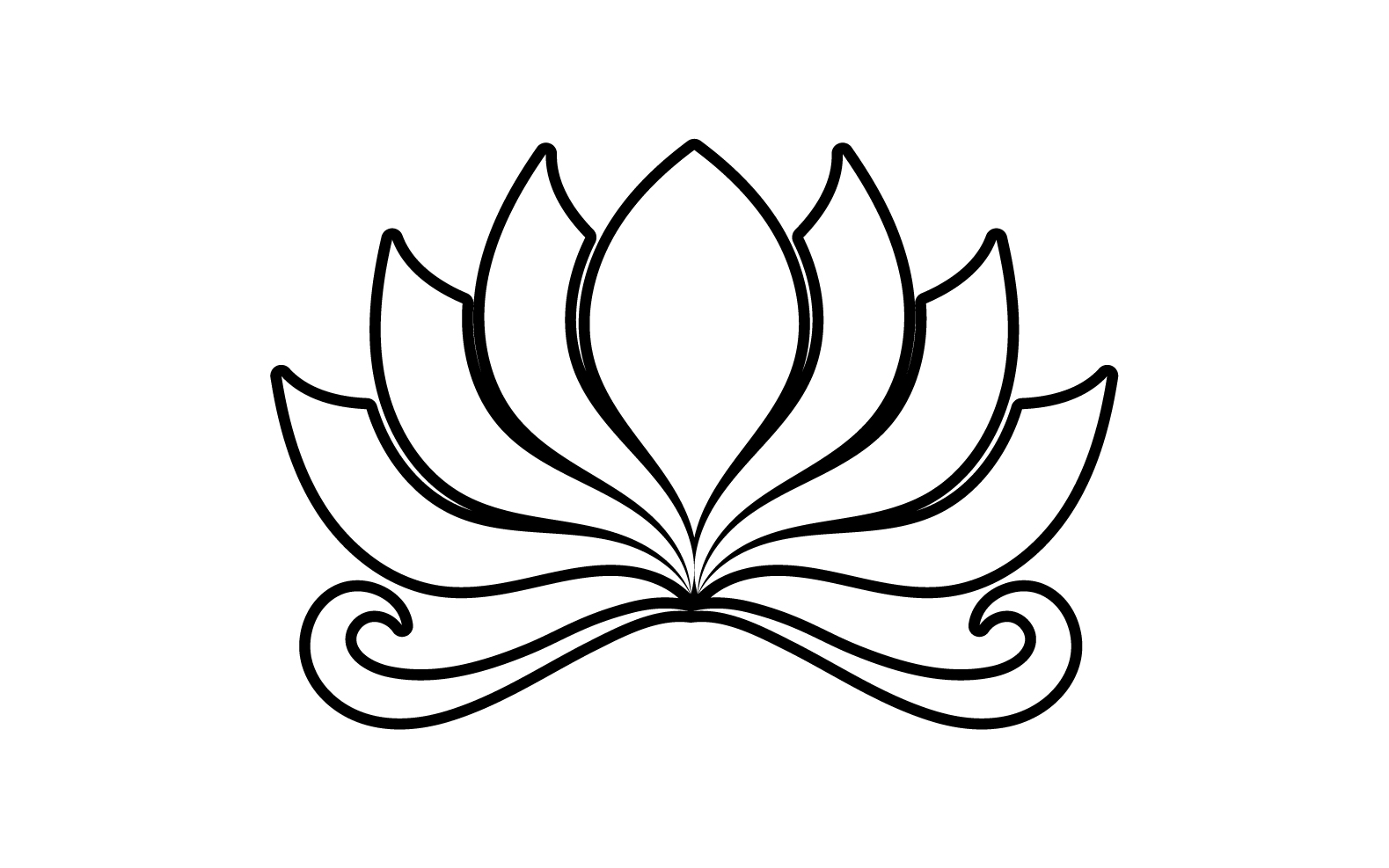 Flower lotus yoga symbol vector design company name v52