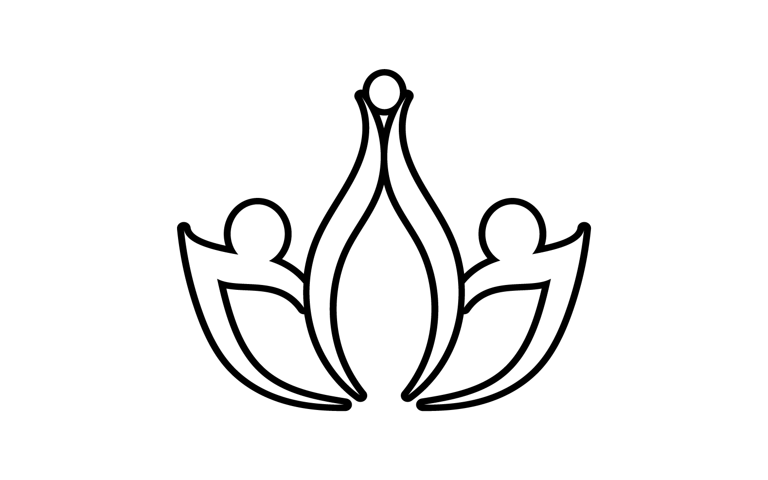 Flower lotus yoga symbol vector design company name v56