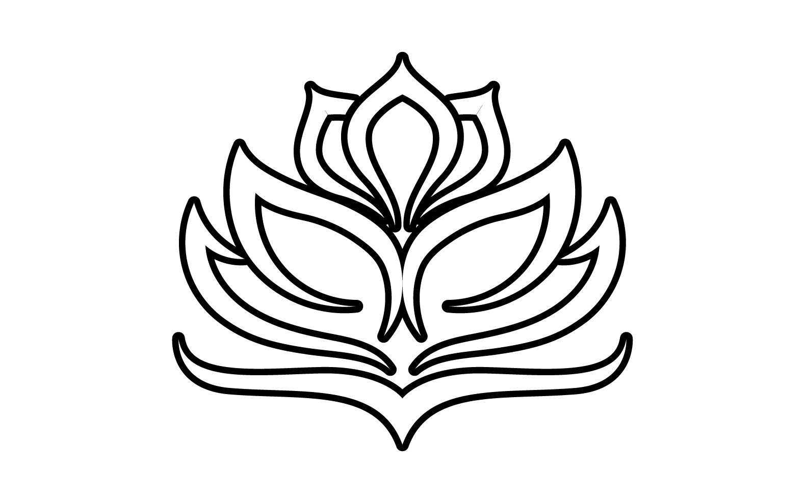 Flower lotus yoga symbol vector design company name v59