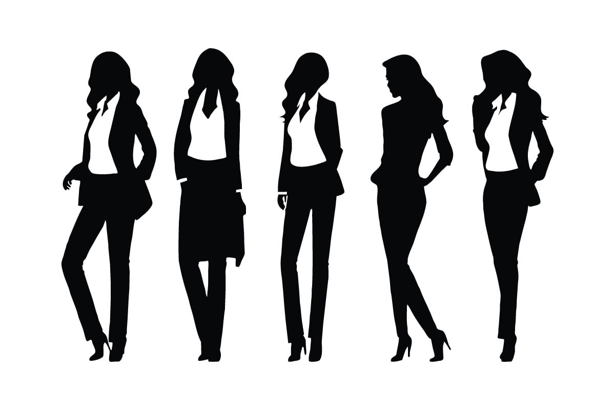 Businesswomen silhouette bundle design