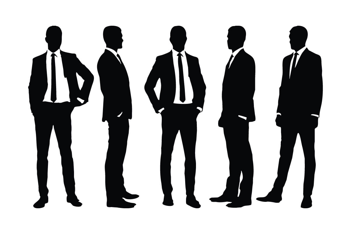Businessman silhouette vector bundle