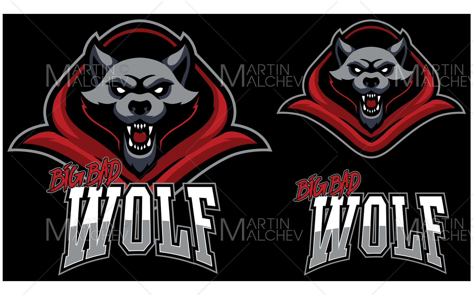 Big Bad Wolf Mascot Vector Illustration