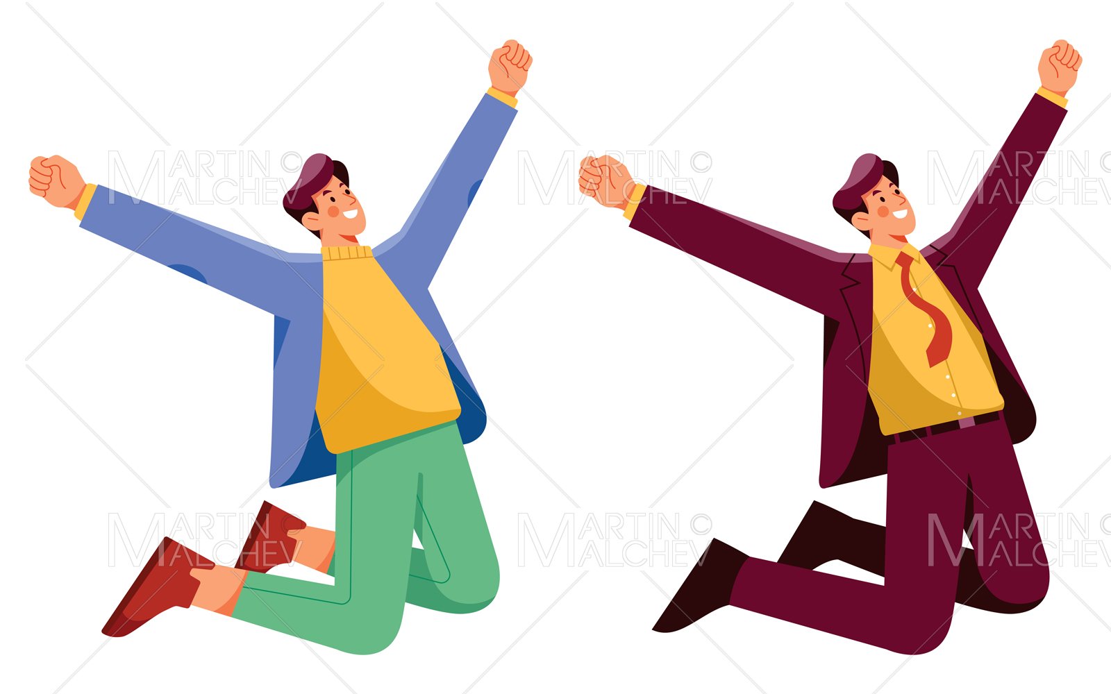 Jump of Joy Vector Illustration