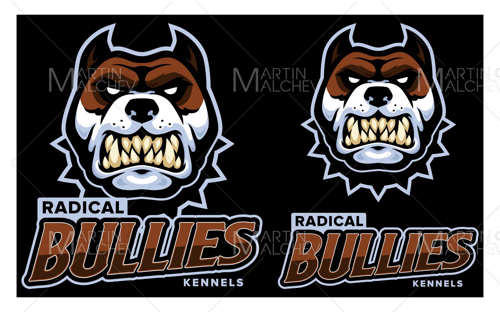 Pitbulls Team Mascot Vector Illustration