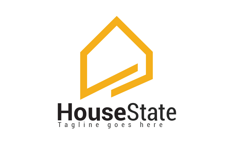 House state ( Real estate ) Logo design