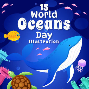 Oceans Day Illustrations Templates 327027